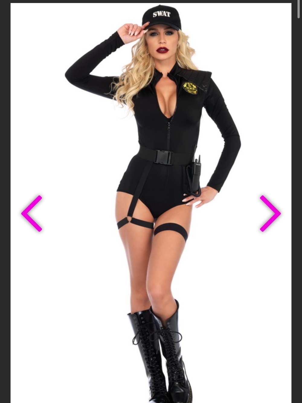 Leg Avenue Black SWAT Bodysuit